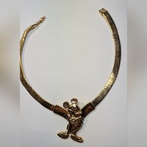 Wendy  Gell Disney one of a kind Mickey Mouse gold-plated necklace.
